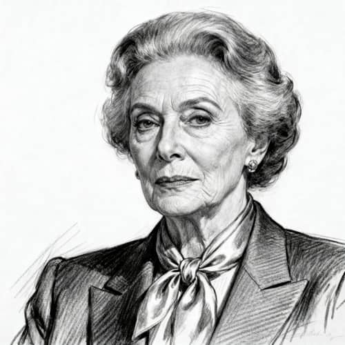 Realistic Pencil Drawing of a 68-Year-Old Contessa