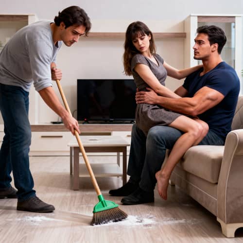 Hilarious Scene of a Husband Organizing the Room Hilarious Scene of a Husband Organizing the Room