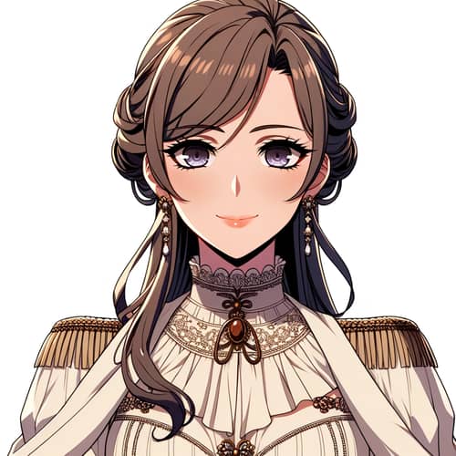 Beautiful and Strong Anime Character in Elegant Pose