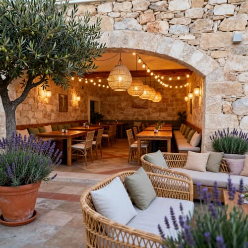 Casual Mediterranean Restaurant Design Ideas