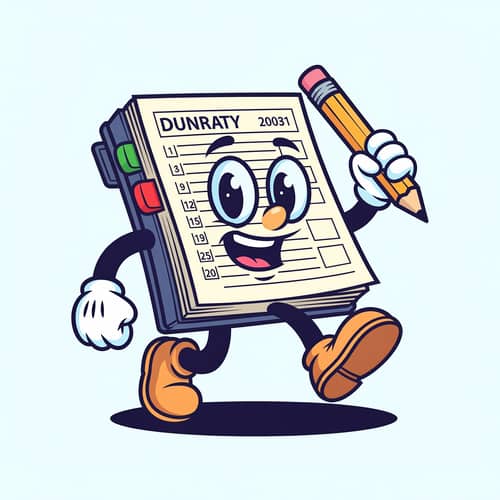 Happy Agenda Mascot Vector Design