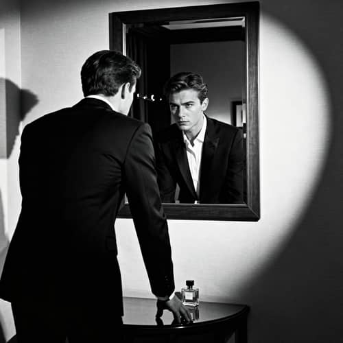Dramatic Black and White Portrait of a Young Man Dramatic Black and White Portrait of a Young Man