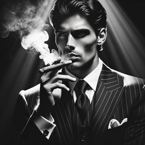 Gangster Noir-inspired Italian Man Portrait