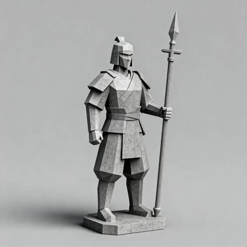 Low-Poly Zol Miniature Soldier for Board Games Low-Poly Zol Miniature Soldier for Board Games