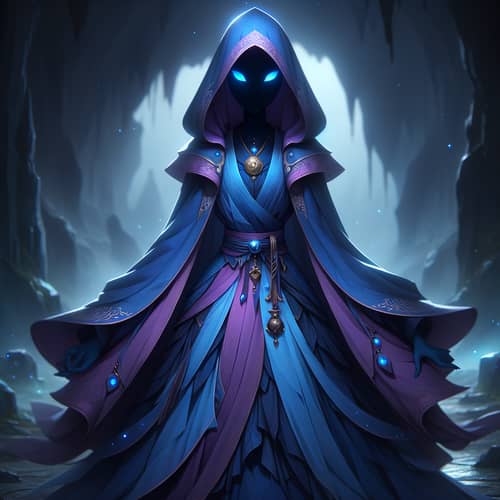 Ranni - Enchanting Fantasy Character in Royal Blue & Deep Purple Robes