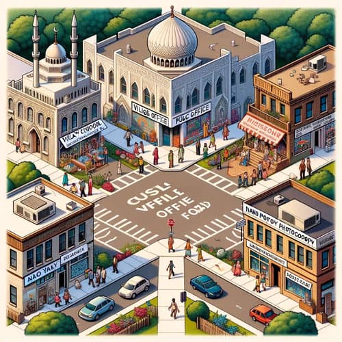 Quaint Village Center with Mosque, Village Office, School & Nano Photocopy