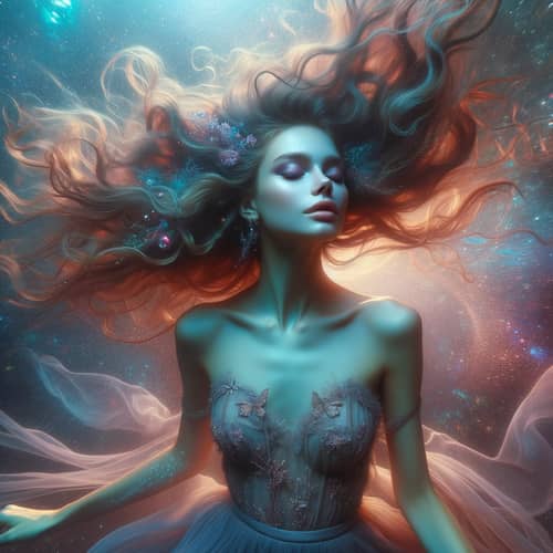 Surreal Underwater Portrait | Vibrant Colors & Ethereal Pose