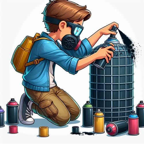 Vibrant Illustration of Boy Painting Cultivation Capsule | Artwork