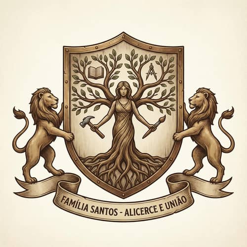 Santos Family Crest Logo Design Santos Family Crest Logo Design