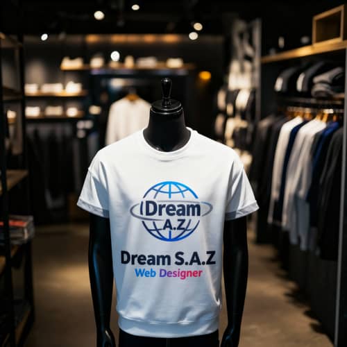 Modern T-Shirt Design with Logo & Typography