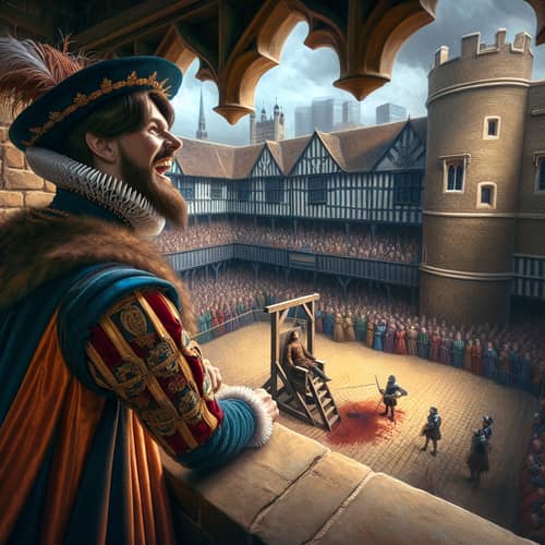 Royalty Watching Public Execution at Tower of London 1535