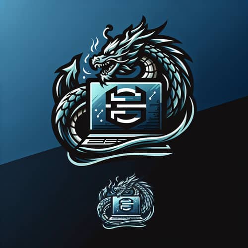Modern Dragon Logo Design | Electronic Goods Emblem