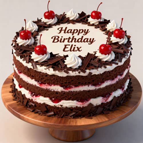 Vibrant Black Forest Birthday Cake Design Vibrant Black Forest Birthday Cake Design
