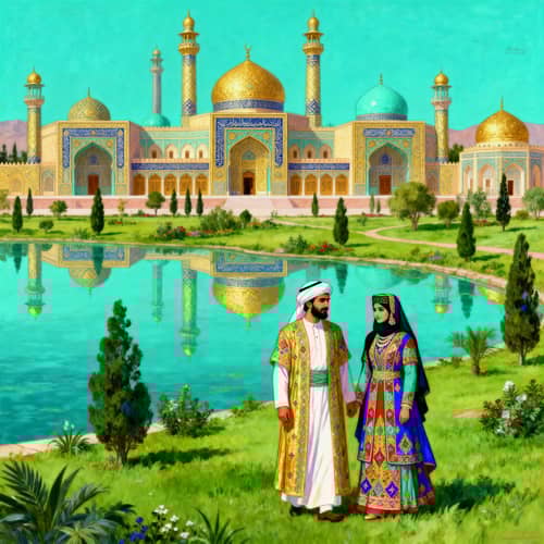 Traditional Persian Miniature Art - Najdi Attire