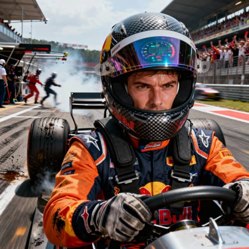 Ultra Realistic Formula 1 Race Driver Model Photo