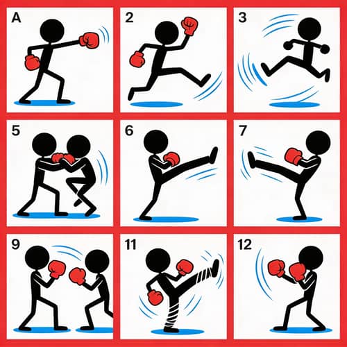 Epic Stickman 12 Frames Fight Animation