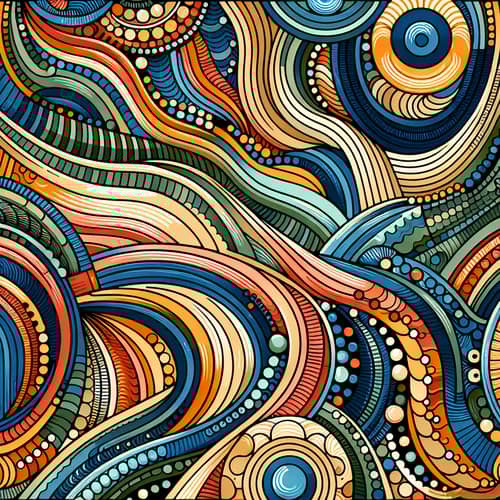 Intricate Geometrical Abstract Pattern in Vibrant Colors