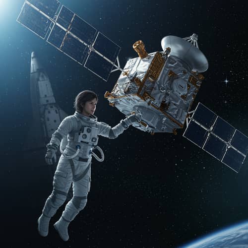 Astronaut Satellite Wrangler: Explore the Cosmos