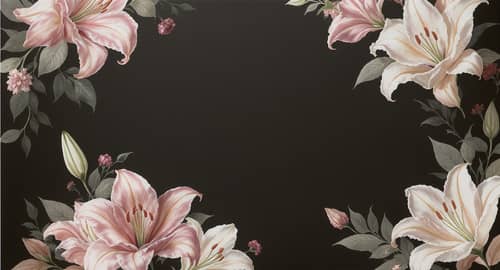 Elegant Lily Flower Box Design - Sophisticated Texture