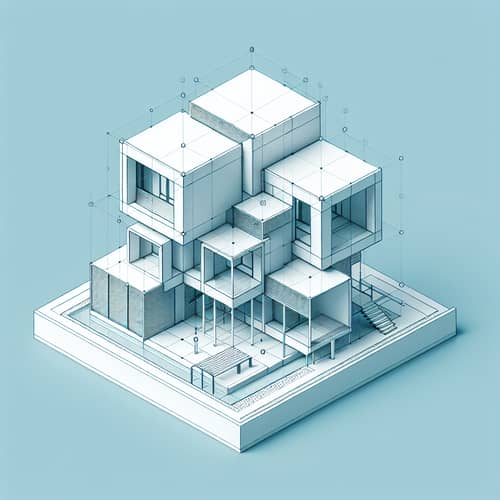 Modern 3 Floor Cube-shaped Residence Design