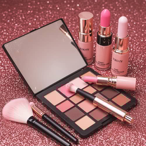 Pink Rose Gold Makeup Laptop & Phone Wallpaper