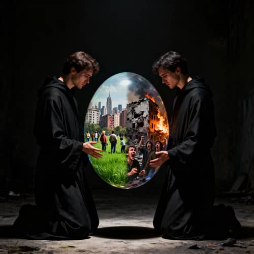 Contrast of City Life and Destruction in Art Contrast of City Life and Destruction in Art
