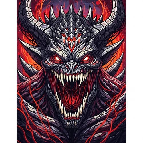 Demon World Devourer Mosaic Art