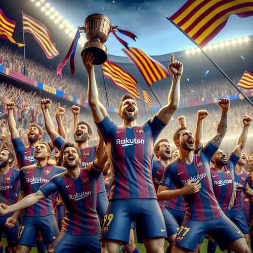 Victorious Celebration, Barça Style! | Grand Football Victory