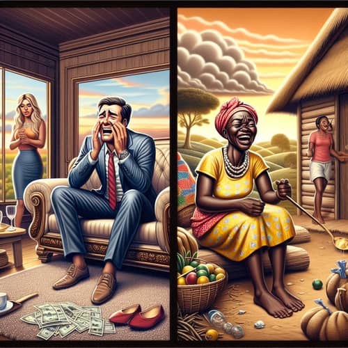 Contrasting Emotions: Wealth vs. Happiness
