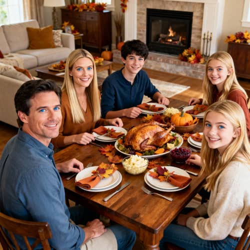 Thanksgiving Dinner Celebration with Family Thanksgiving Dinner Celebration with Family