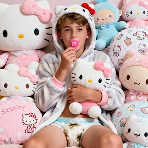 Hunter's Playful Hello Kitty Adventure