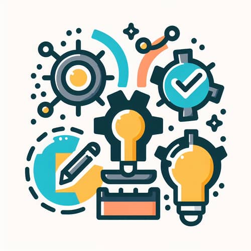 Product Development Icon | Innovative Ideas, Gears, Checkbox