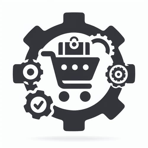 Merchandising System Vector Icon - Retail Management Symbol