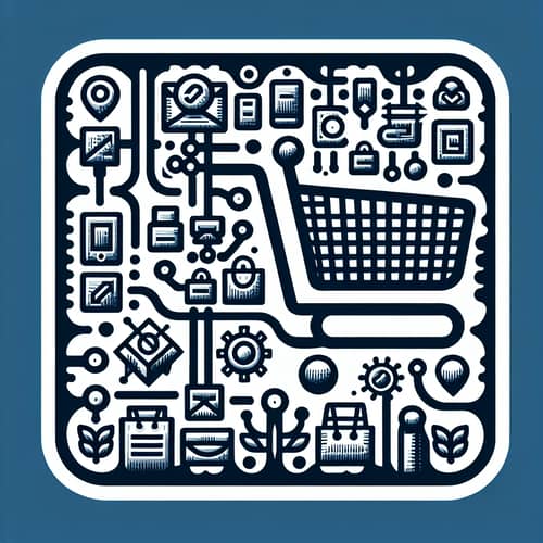 Merchandising System Icon - Vector Illustration