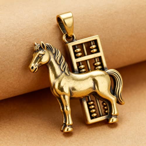 Horse and Abacus Pendant Design
