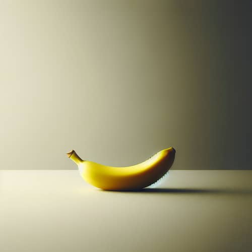 Simplicity in Yellow: Ripe Banana Against Neutral Background