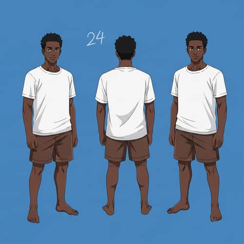 Anime-Style Images of 24-Year-Old Man
