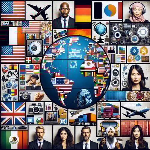 Globalization Symbolism with Diverse Cultural Elements