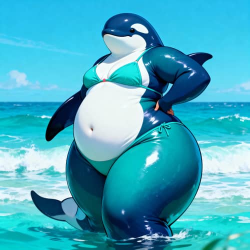Curvy Thicc Orca in Bikini: Voluptuous & Bold