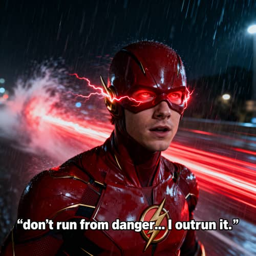 Cinematic Superhero in Red - The Ultimate Speedster Cinematic Superhero in Red - The Ultimate Speedster