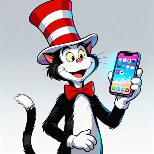 Cat in the Hat Modernized with iPhone Cat in the Hat Modernized with iPhone