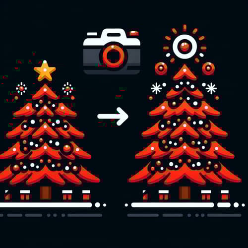 Digital Christmas Tree Design | Festive & Vibrant Imagery