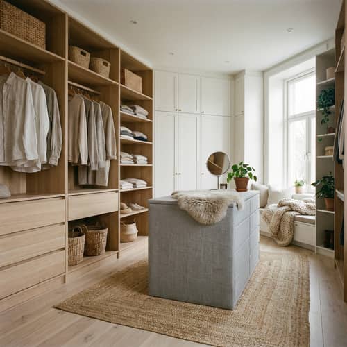 Beautiful Scandinavian Walk-in Closet Interior Design Beautiful Scandinavian Walk-in Closet Interior Design