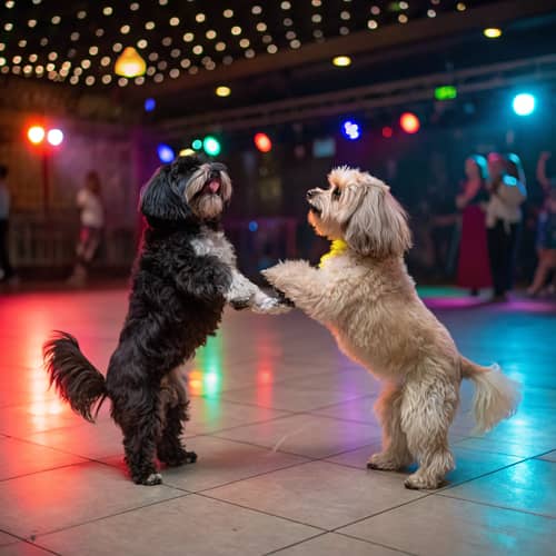 Dancing Shih Tzus: Nightclub Fun