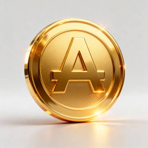 Unique Cryptocurrency Coin with A Symbol Design Unique Cryptocurrency Coin with A Symbol Design