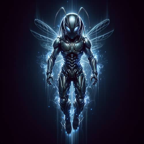 Mysterious Psychic Creature with Realistic Armored Exoskeleton