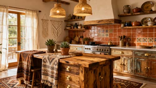 Beautiful Boho Chic Kitchen Design Ideas