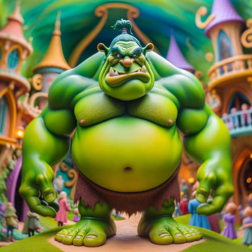 Shrek in Fairytale Environment