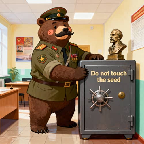 Misha Guarding Seed in Military Office Misha Guarding Seed in Military Office