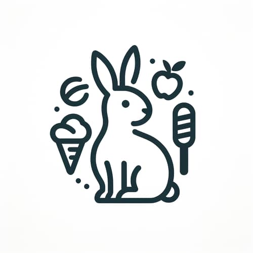 Minimalist Rabbit Pastry Icon Design